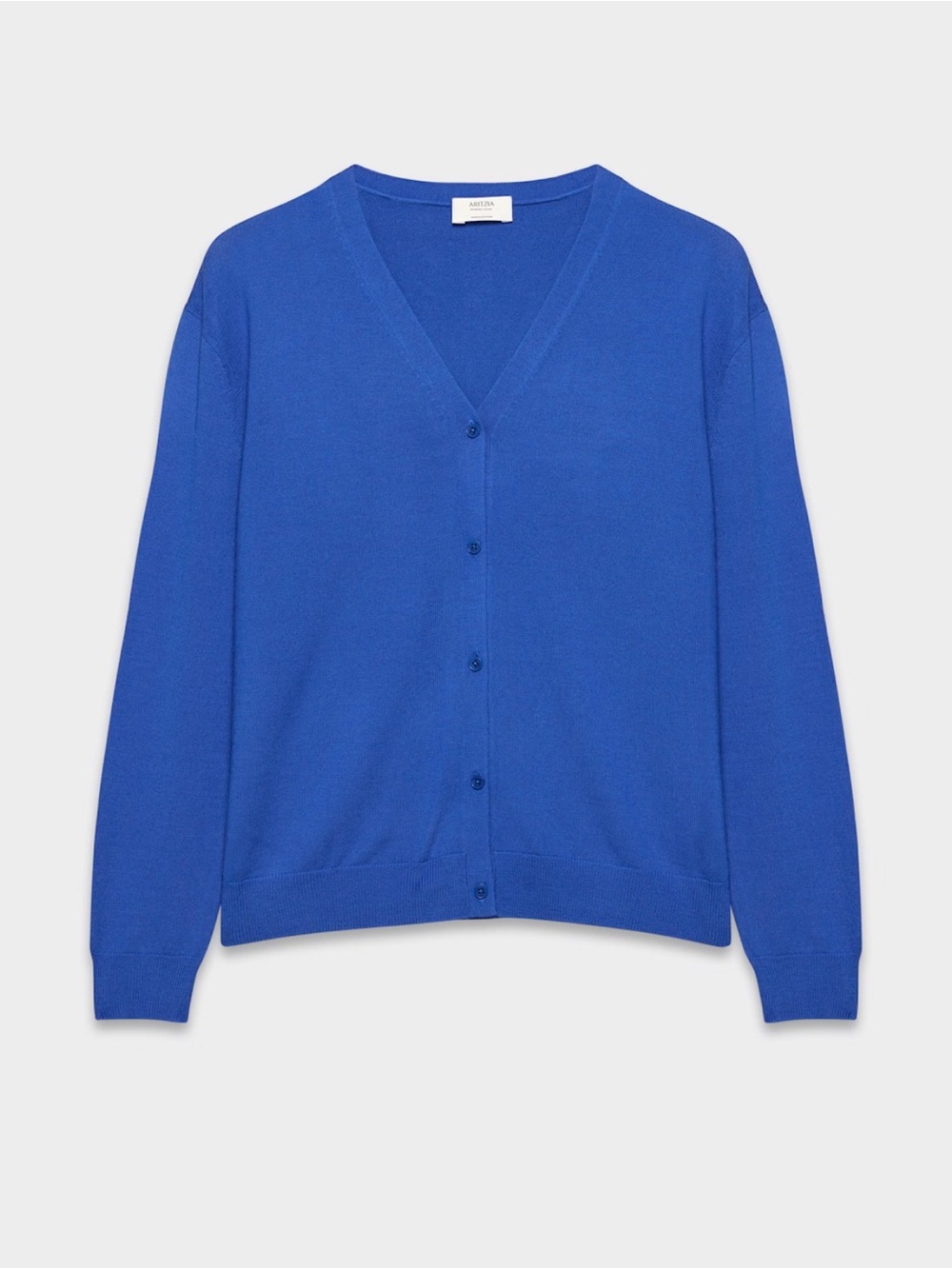[Like New] Aritzia Bare Merino Wool V-neck Cardigan (Jazz Blue, Size L)